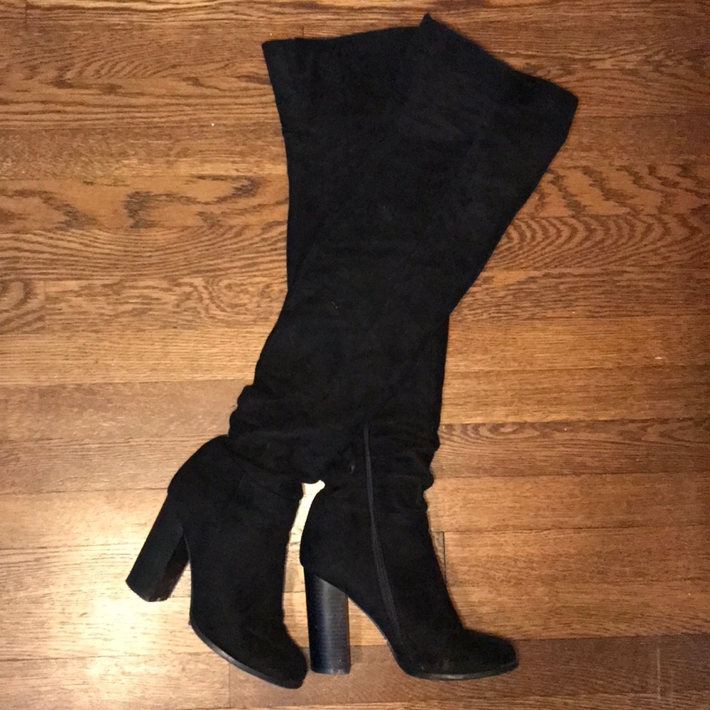 Black over the knee boots